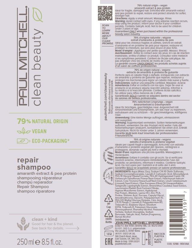 image:imagePaul Mitchell Clean Beauty Repair Shampoo Strengthens and Protects For Damaged Brittle Hair85 Fl Oz Pack of 1