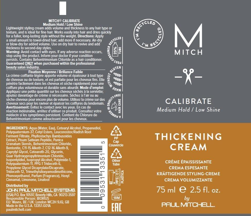 image:imageMITCH by Paul Mitchell Calibrate Thickening Cream Medium Hold Low Shine For All Hair Types 25 fl oz