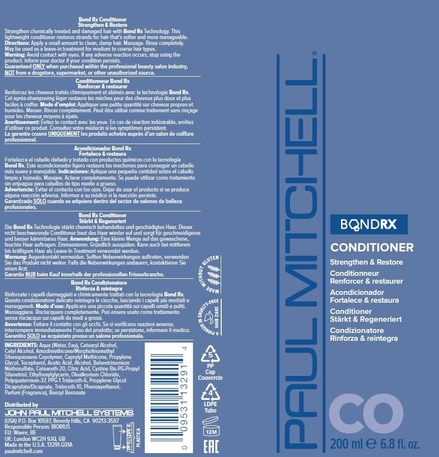 image:imagePaul Mitchell Bond Rx Conditioner Strengthens Restores For Chemically Treated Damaged HairLuxurious scent with warm notes of amber sandalwood and vanilla orchid