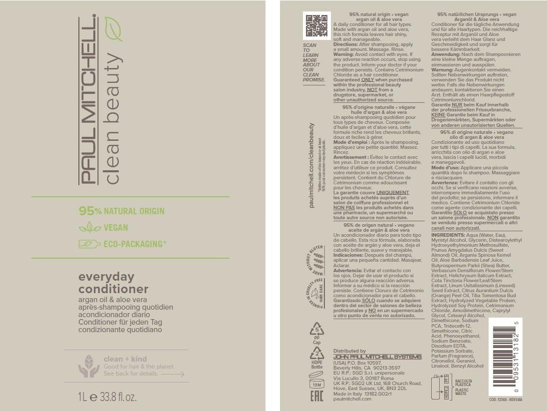 image:imagePaul Mitchell Clean Beauty Everyday Conditioner UltraRich Formula Improves Elasticity For All Hair Types338 Fl Oz Pack of 1