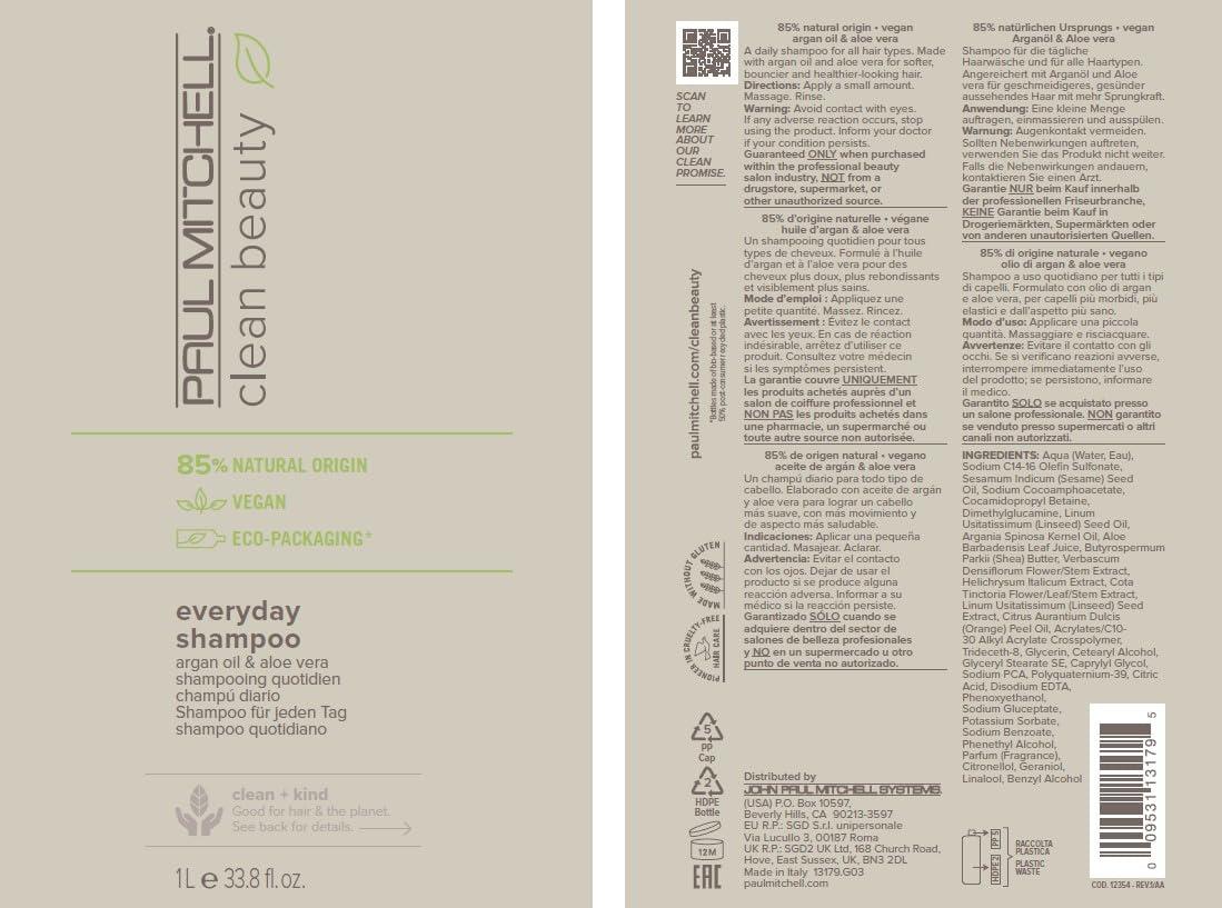 image:imagePaul Mitchell Clean Beauty Everyday Shampoo Boosts Shine Adds Body For All Hair Types338 Fl Oz Pack of 1