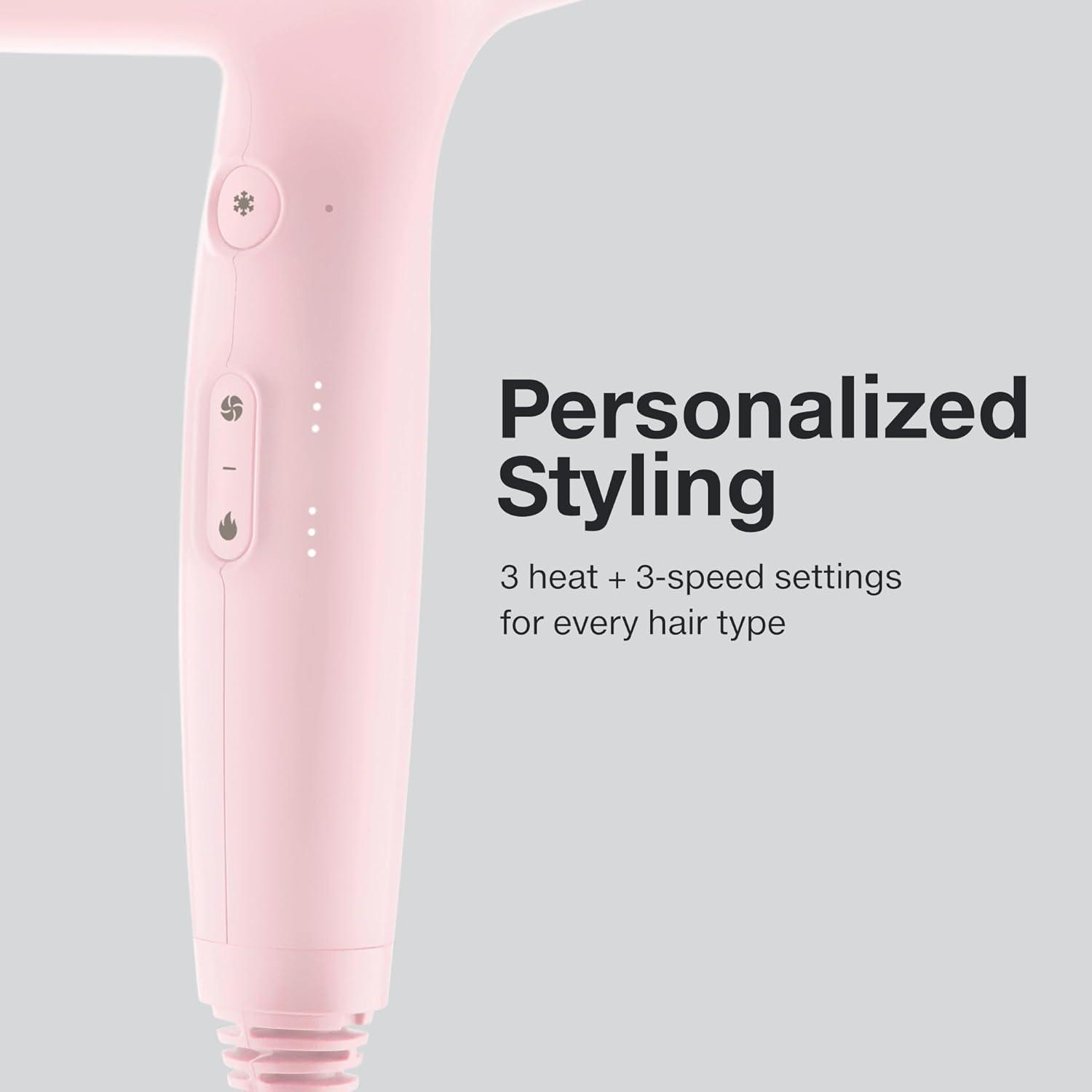 image:imagePaul Mitchell Dry Lightweight Professional Hair Dryer Multiple Heat Speed Settings For SalonLevel BlowoutsPink Pack of 1