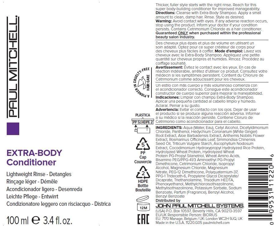 image:imagePaul Mitchell ExtraBody Conditioner Adds Bounce Fullness For Fine HairVibrant crisp apple scent