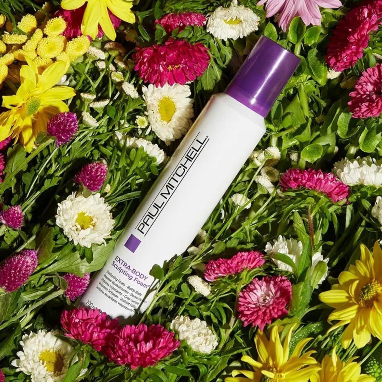 image:imagePaul Mitchell ExtraBody Sculpting Foam Adds Fullness Touchable Finish For Fine HairA complex citrus herbal scent with energizing notes of lemon and neroli