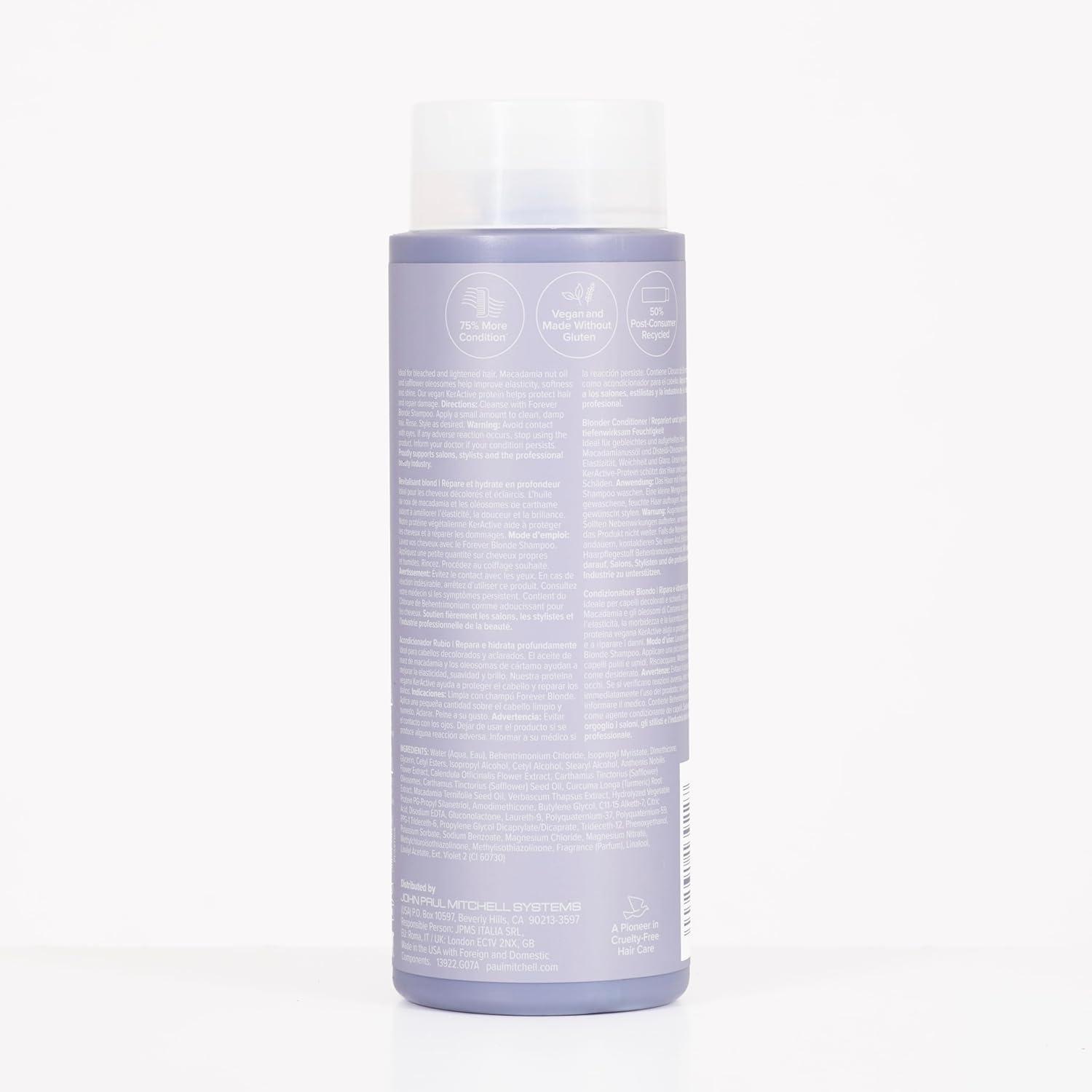 image:imagePaul Mitchell Forever Blonde Conditioner Repairs Deeply Hydrates Ideal For Bleached Lightened Hair1014 Fl Oz Pack of 1