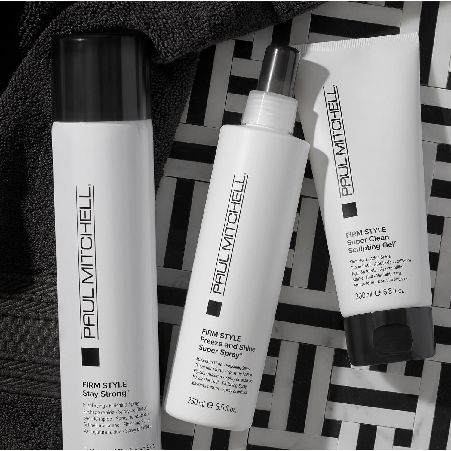 image:imagePaul Mitchell Freeze and Shine Super Hairspray Maximum Hold Shiny Finish Hairspray For Coarse HairRefreshing cucumber melon scent with soft floral notes