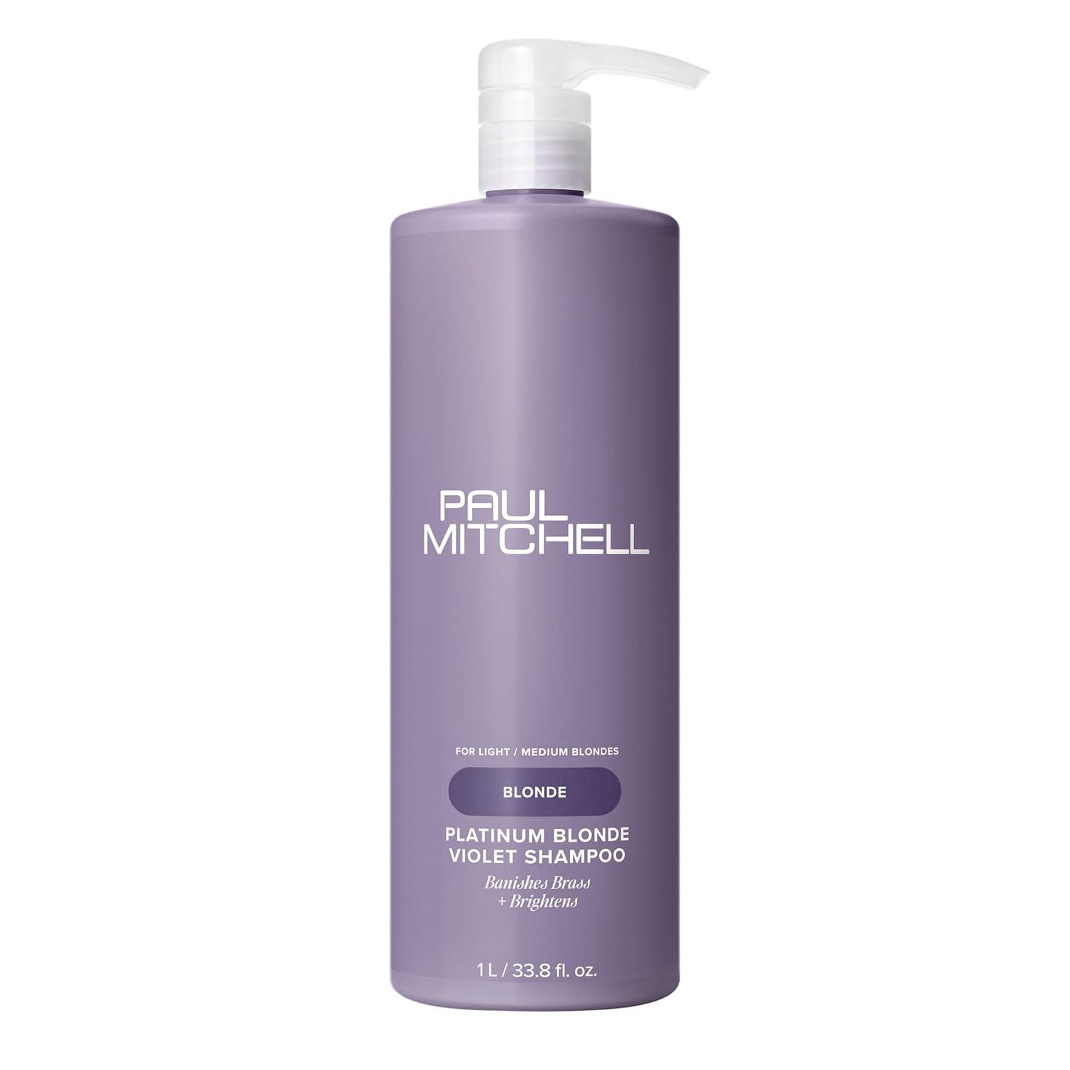 image:imagePaul Mitchell Platinum Blonde Violet Shampoo Banishes Brass Brightens Ideal for Light to Medium Blonde Silver Gray or White HairRefreshing cucumber melon scent with soft floral notes