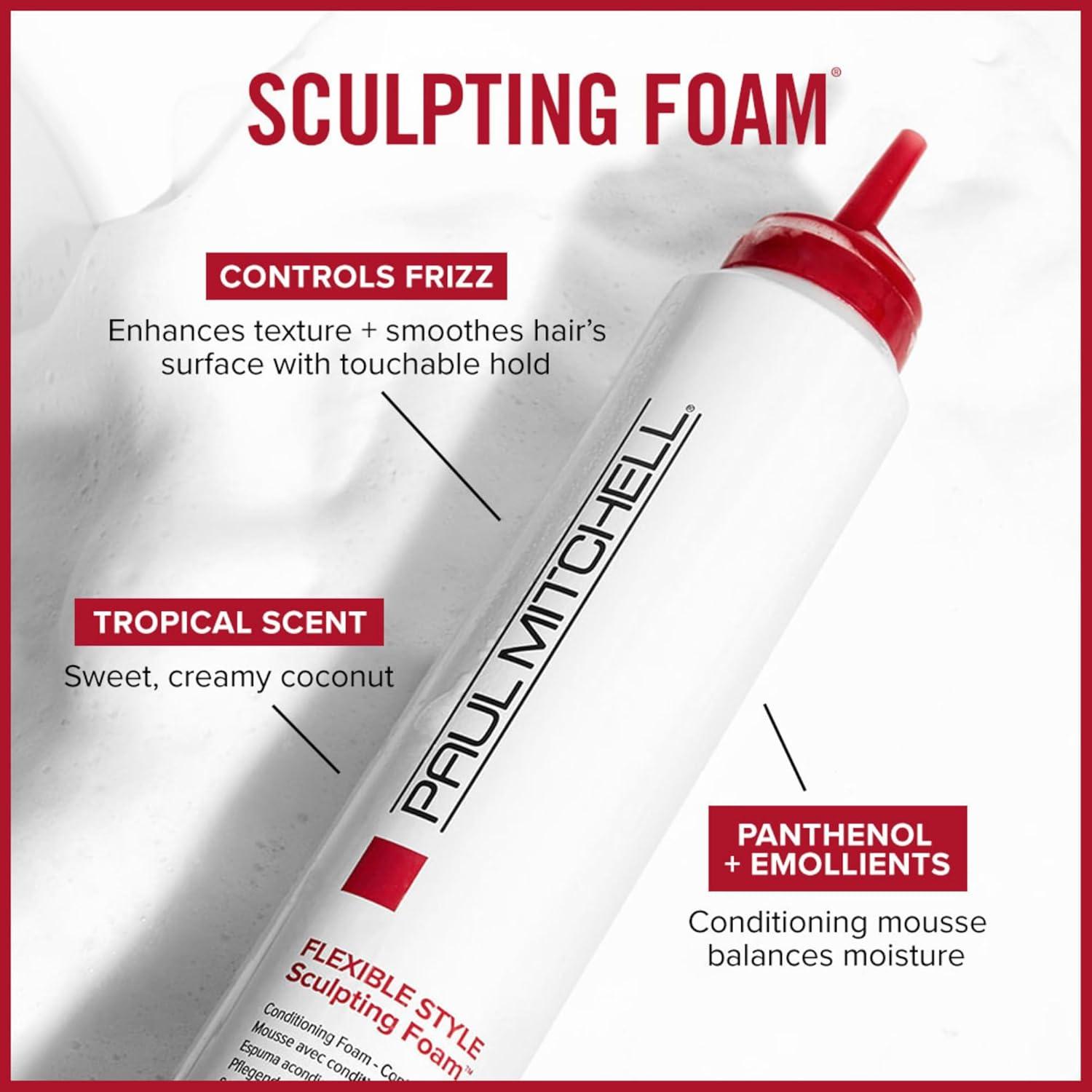 image:imagePaul Mitchell Sculpting Foam Touchable Flexible Hold Frizz Control For All Hair TypesSweet creamy coconut scent