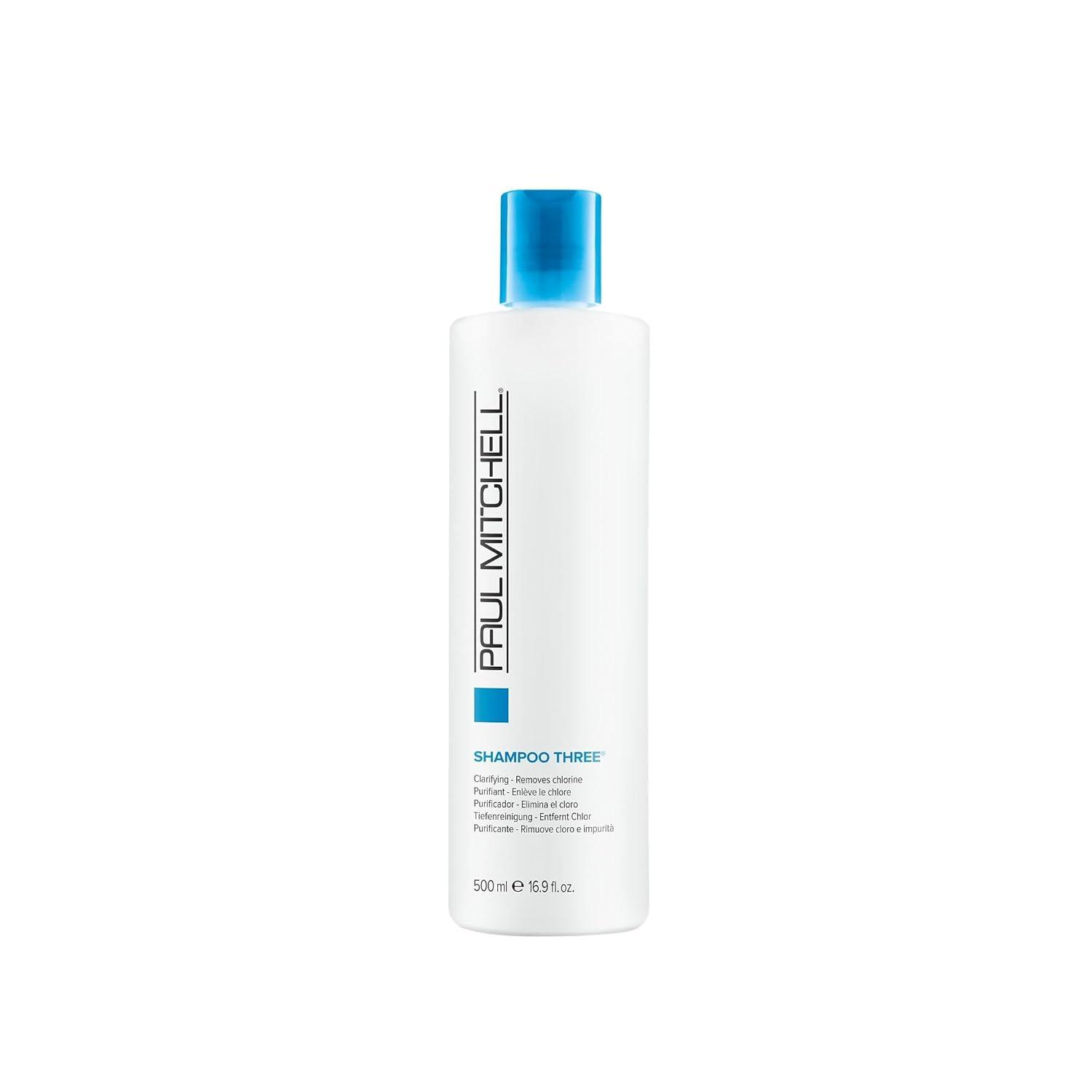 image:imagePaul Mitchell Shampoo Three Clarifying Shampoo Cleanses Impurities Removes Chlorine For All Hair Types Great For SwimmersVibrant zesty pink grapefruit scent