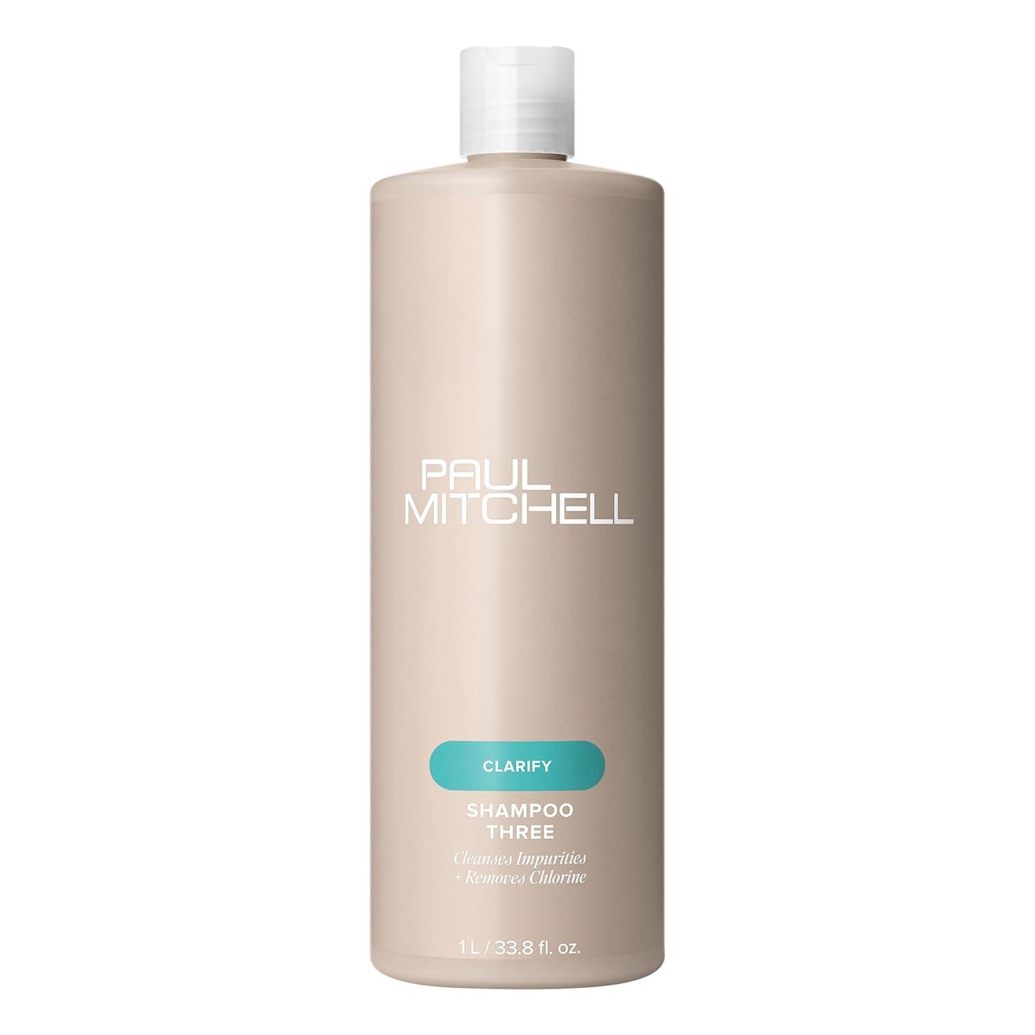 image:imagePaul Mitchell Shampoo Three Clarifying Shampoo Cleanses Impurities Removes Chlorine For All Hair Types Great For SwimmersVibrant zesty pink grapefruit scent