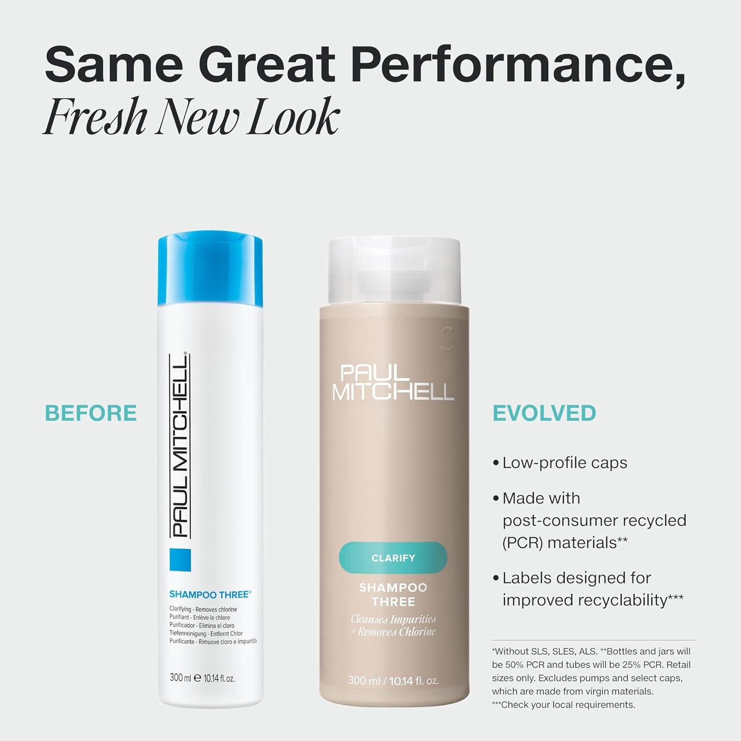 image:imagePaul Mitchell Shampoo Three Clarifying Shampoo Cleanses Impurities Removes Chlorine For All Hair Types Great For SwimmersVibrant zesty pink grapefruit scent