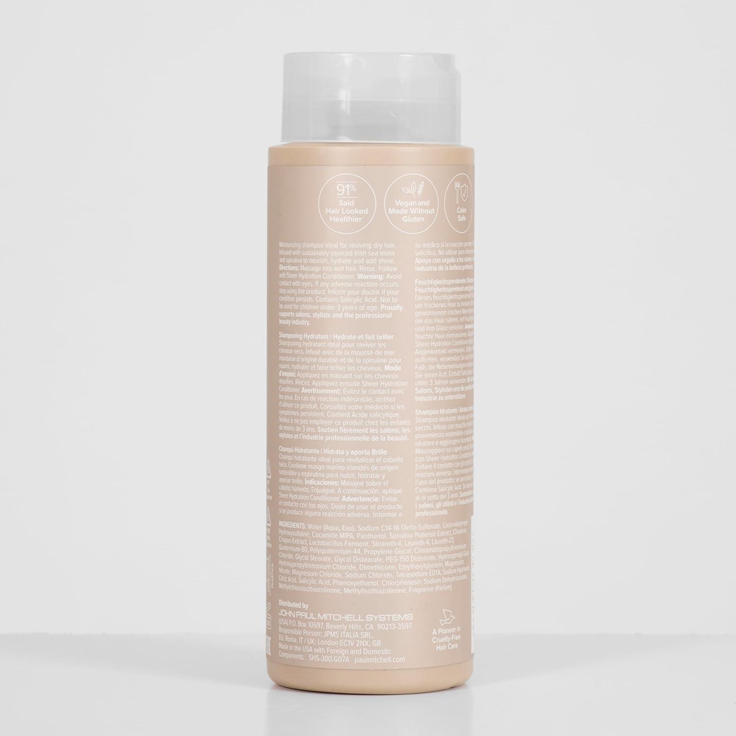 image:imagePaul Mitchell Sheer Hydration Shampoo Moistures Adds Shine For Dry HairFresh energetic notes of lemon and orange blend with subtle lavender and aromatic mint