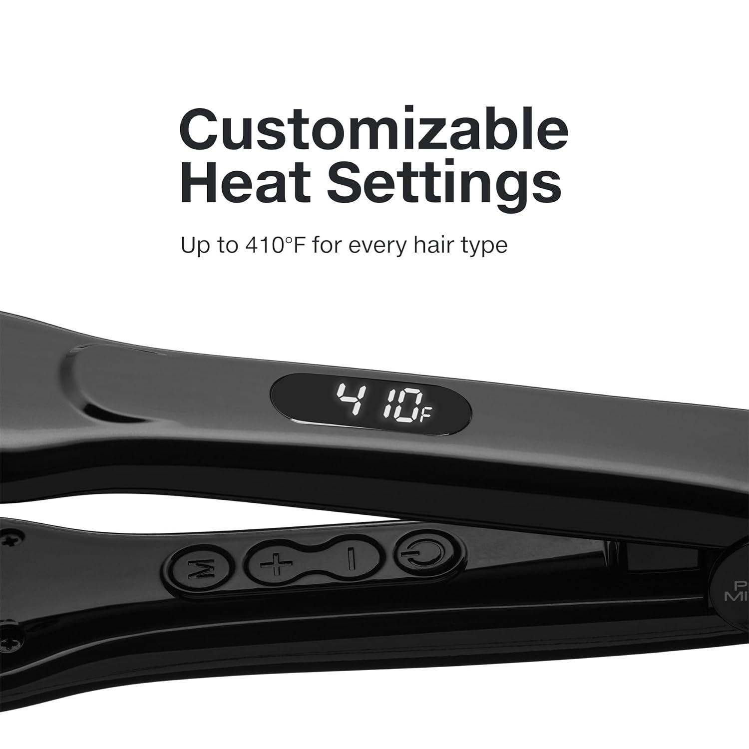 image:imagePaul Mitchell Smooth Ceramic Flat Iron Adjustable Heat Settings for Smoothing Straightening125 CeraShine Ceramic Plates Black