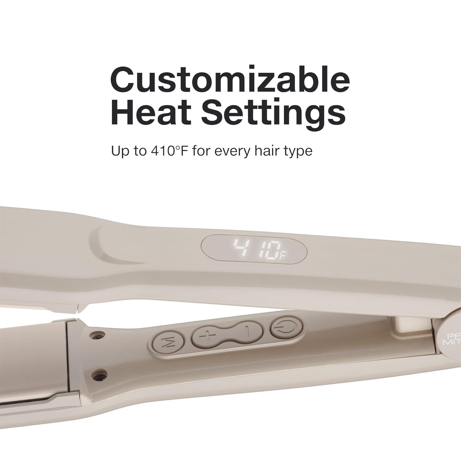 image:imagePaul Mitchell Smooth Ceramic Flat Iron Adjustable Heat Settings for Smoothing Straightening125 CeraShine Ceramic Plates Taupe