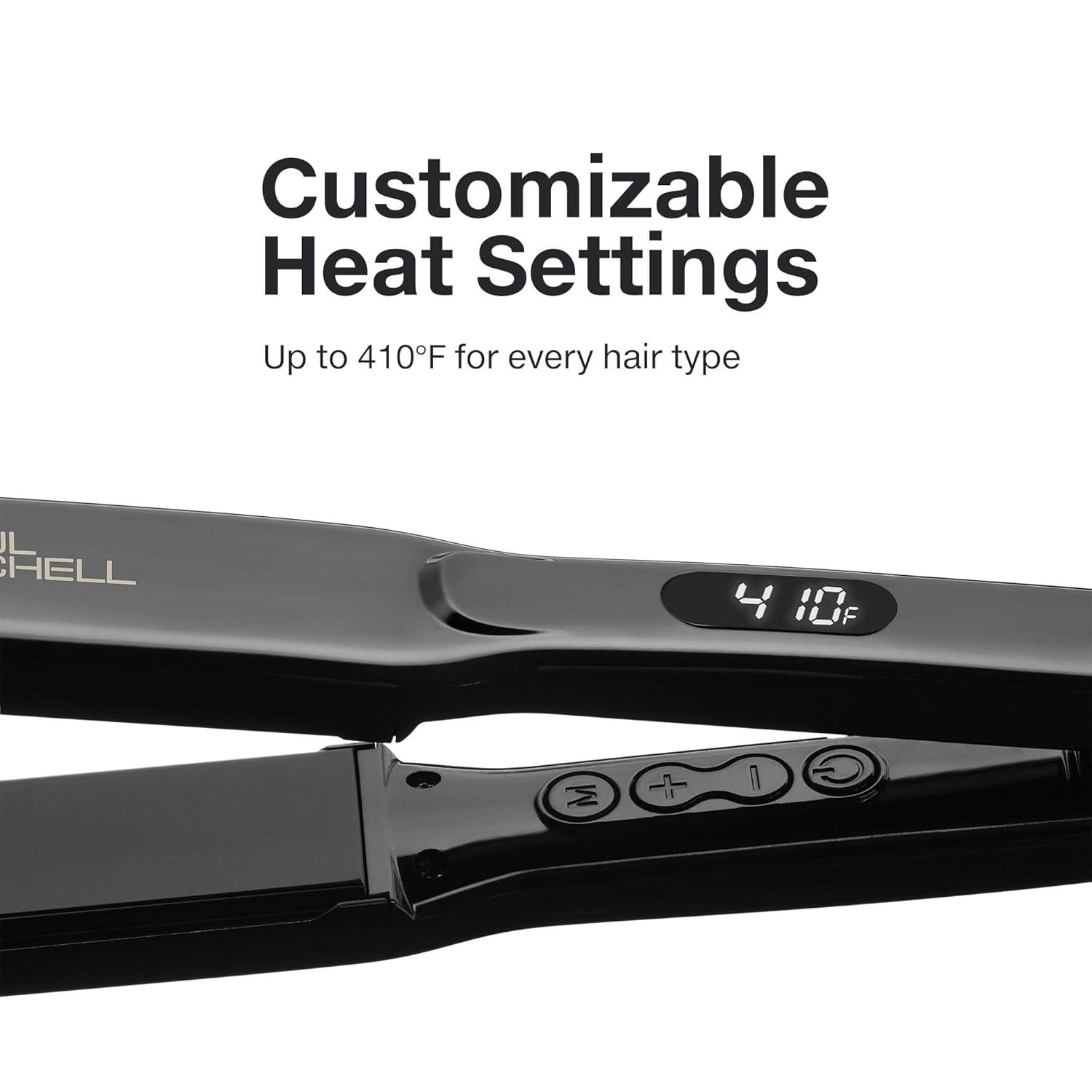 image:imagePaul Mitchell Smooth Ceramic Flat Iron Adjustable Heat Settings for Smoothing Straightening15 CeraShine Ceramic Plates Black