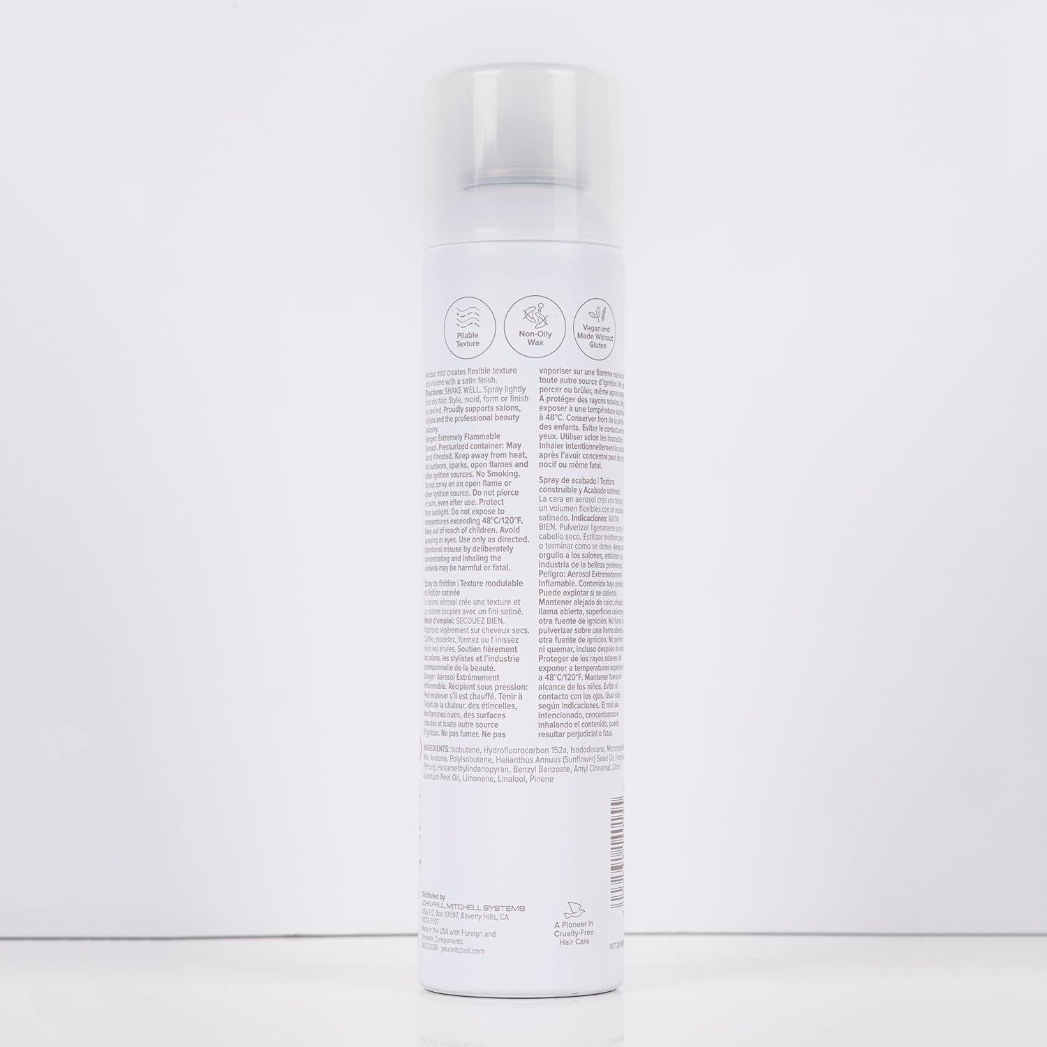 image:imagePaul Mitchell Spray Wax Pliable Texture Satin Finish For All Hair Types Especially Fine to MediumCrisp apple scent with subtle notes of pear cucumber and sandalwood