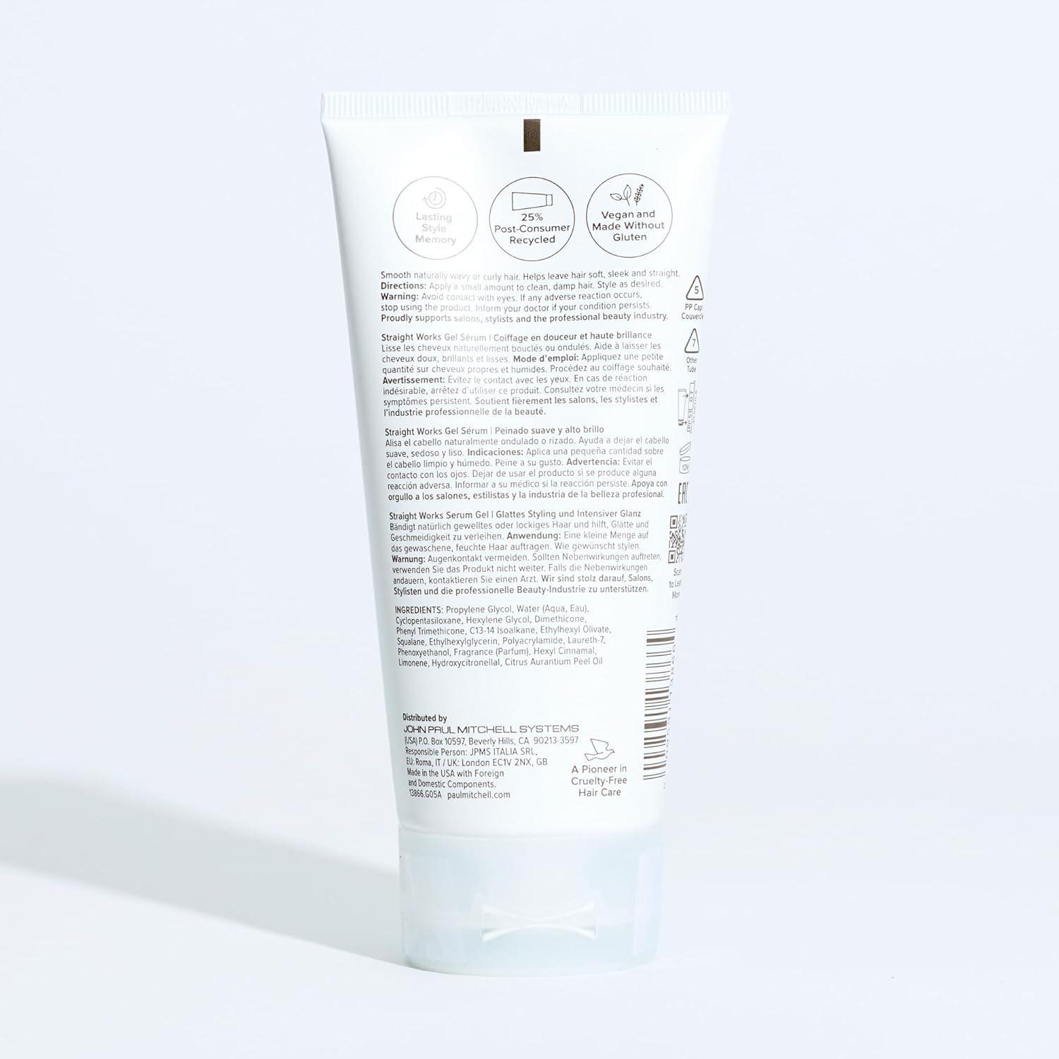 image:imagePaul Mitchell Straight Works Hair Gel Smoothing Styler Add Shine For Frizzy Hair 51 fl oz