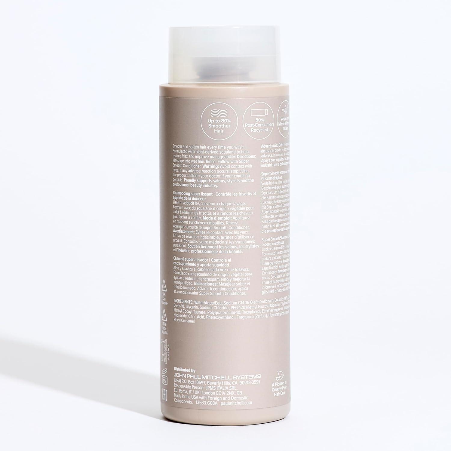 image:imagePaul Mitchell Super Smooth Shampoo Controls Frizz Adds Softness For Frizzy HairLush juicy scent with notes of apple dewberry white peach and wild strawberry