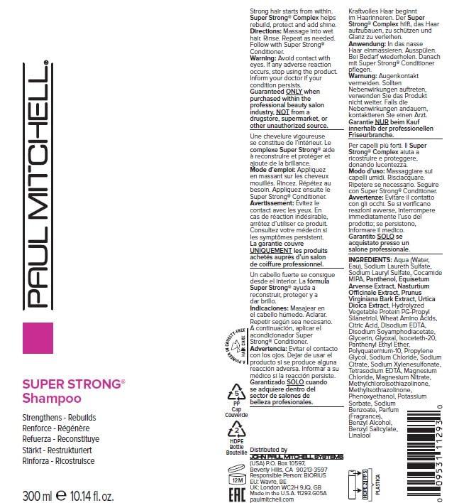 image:imagePaul Mitchell Super Strong Shampoo Strengthens Rebuilds For Damaged HairRefreshing watery scent with notes of orange stone fruit and aquatic cucumber