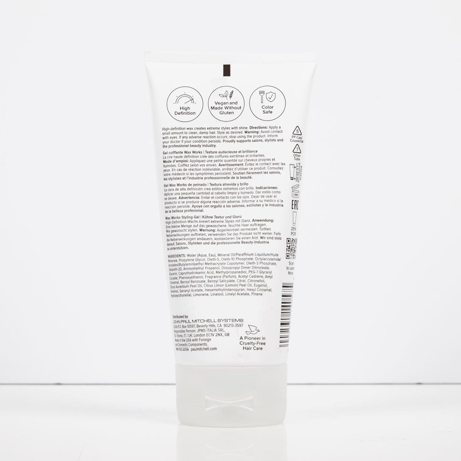 image:imagePaul Mitchell Wax Works Hair Gel Flexible Hold Bold Texture Shine For All Hair Types 51 fl oz