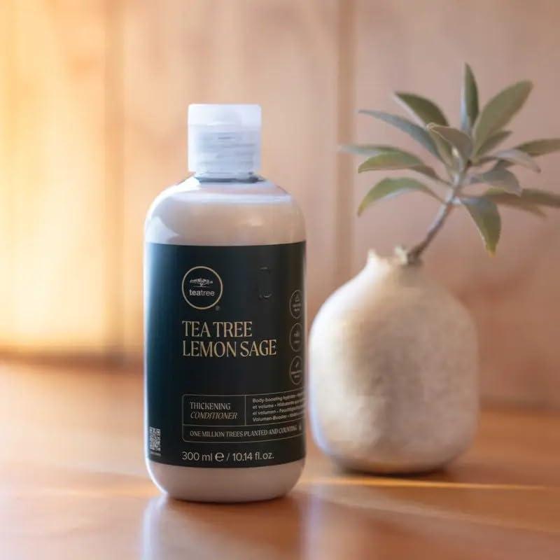 image:imageTea Tree Lemon Sage Thickening Conditioner Builds Body Boosts Volume For Fine Hair1014 Fl Oz Pack of 1