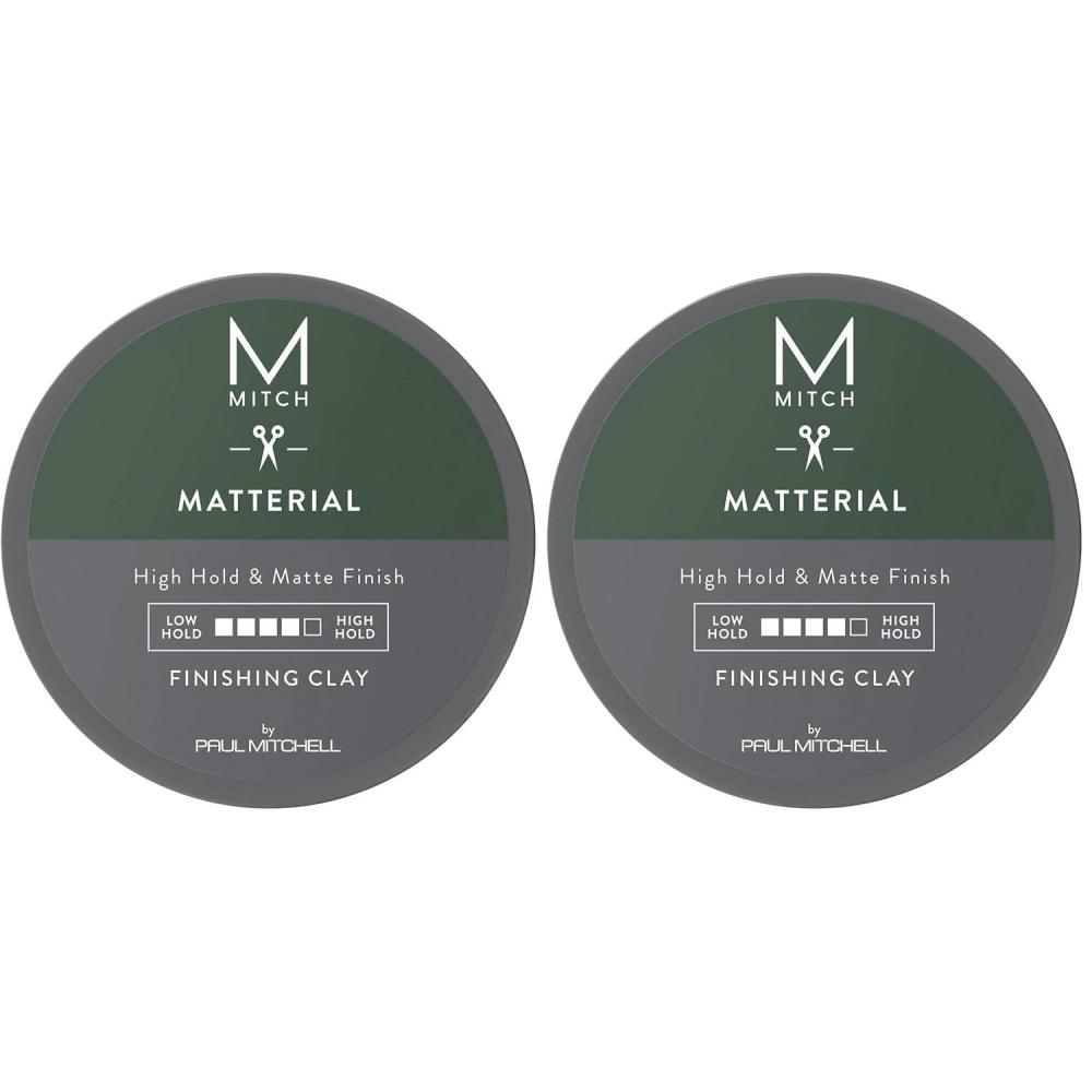 image:imageMITCH by Paul Mitchell Matterial Finishing Clay for Men High Hold UltraMatte Finish For All Hair Types 3 oz3 Ounce Pack of 2