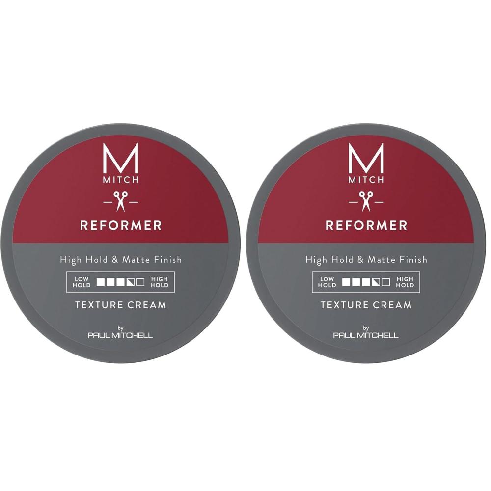 image:imageMITCH by Paul Mitchell Reformer Texture Cream for Men High Hold Matte Finish For All Hair Types Especially Fine to Medium Hair 3 oz3 Ounce Pack of 2