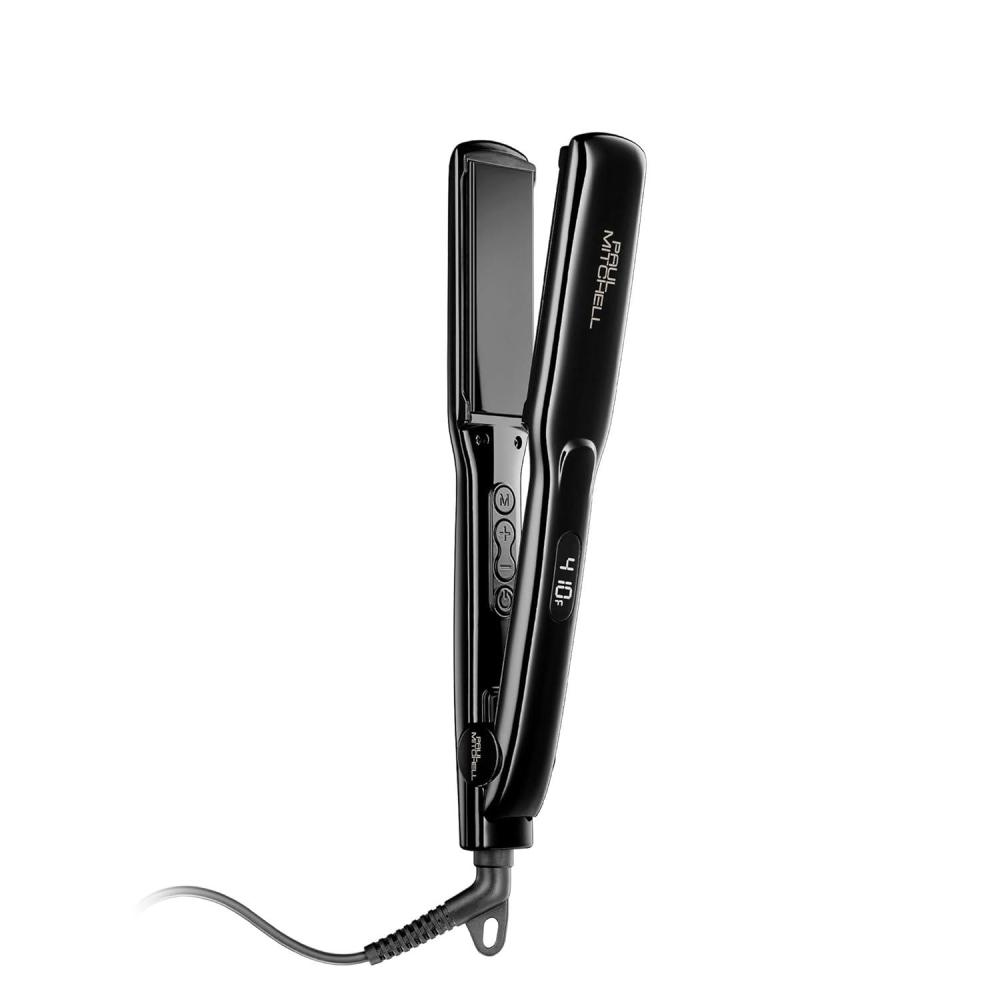 image:imagePaul Mitchell Smooth Ceramic Flat Iron Adjustable Heat Settings for Smoothing Straightening125 CeraShine Ceramic Plates Black