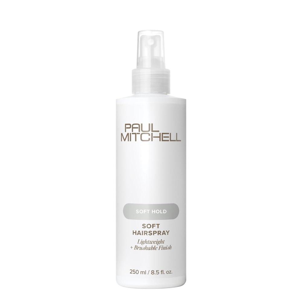 image:imagePaul Mitchell Soft Hairspray Lightweight Soft Hold Brushable Finish For All Hair TypesAromatic almond scent