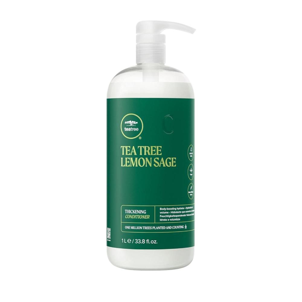 image:imageTea Tree Lemon Sage Thickening Conditioner Builds Body  Boosts Volume For Fine Hair338 Fl Oz Pack of 1
