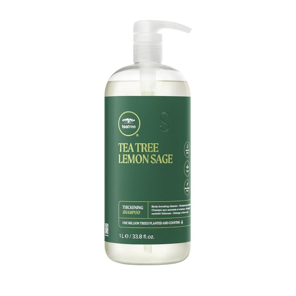 image:imageTea Tree Lemon Sage Thickening Shampoo Builds Body  Boosts Volume For Fine Hair338 Fl Oz Pack of 1