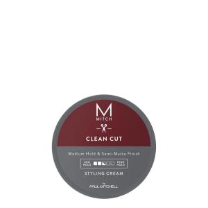 MITCH by Paul Mitchell Clean Cut Styling Cream for Men, Medium Hold, Semi-Matte Finish, For All Hair Types + Short to Medium Hair, 3 oz.(3 Ounce (Pack of 1))