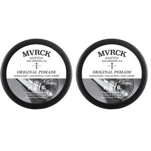 MITCH by Paul Mitchell Original Pomade for Men, Medium Hold, Low Shine Finish, Water-Soluble, For All Hair Types, 3 oz.(3 Ounce (Pack of 2))