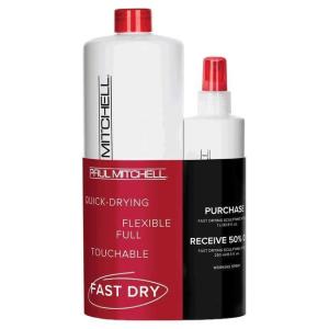 Paul Mitchell Fast Drying Sculpting Spray, Medium Hold, Touchable Finish, For All Hair Types, 33.8 Fl Oz + Mini 8.5 Fl Oz
