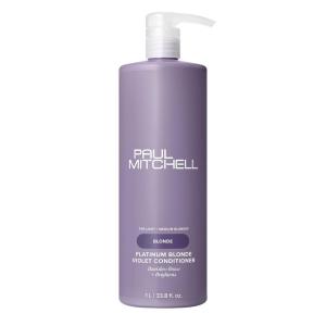 Paul Mitchell Platinum Blonde Violet Conditioner, Banishes Brass + Brightens, Ideal for Light to Medium Blonde, Silver, Gray or White Hair(33.8 Fl Oz (Pack of 1))