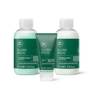Tea Tree Special Shampoo and Conditioner + Styling Gel, Medium Hold, High-Shine Finish, For All Hair Types, 2.5 oz., Travel Set