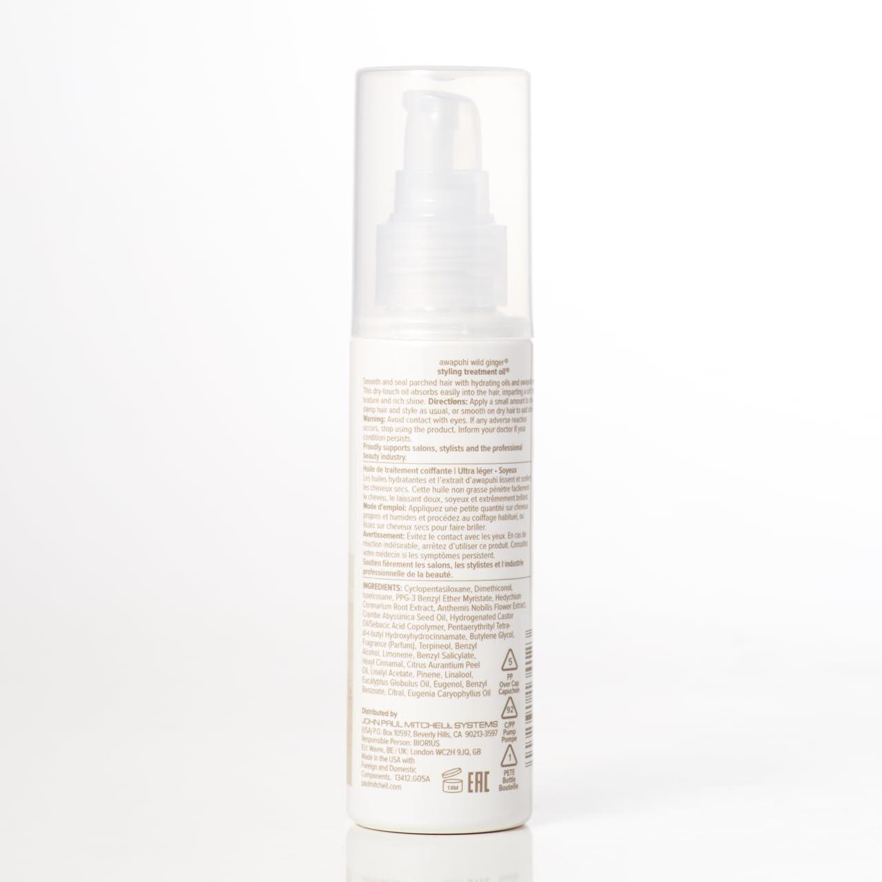 image:imageAwapuhi Wild Ginger by Paul Mitchell Styling Treatment Oil DryTouch LeaveIn Formula For All Hair TypesTropical gingergreen tea mango scent