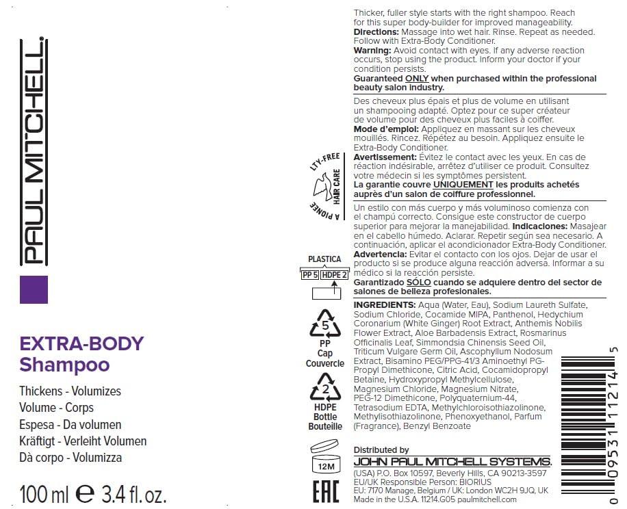 image:imagePaul Mitchell ExtraBody Shampoo Adds Bounce Fullness For Fine HairVibrant crisp apple scent