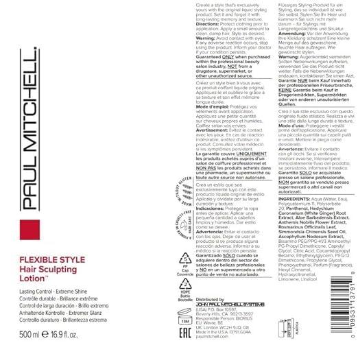 image:imagePaul Mitchell Hair Sculpting Lotion Flexible Control Shine For All Hair Types 169 fl oz