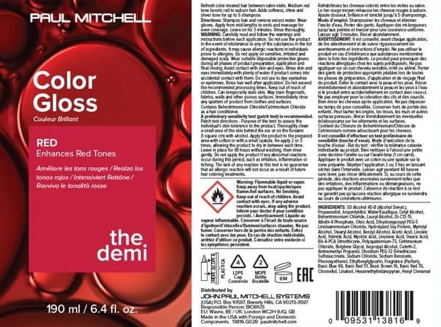 image:imagePaul Mitchell The Demi Color Gloss Glosses in 3 MinutesRed