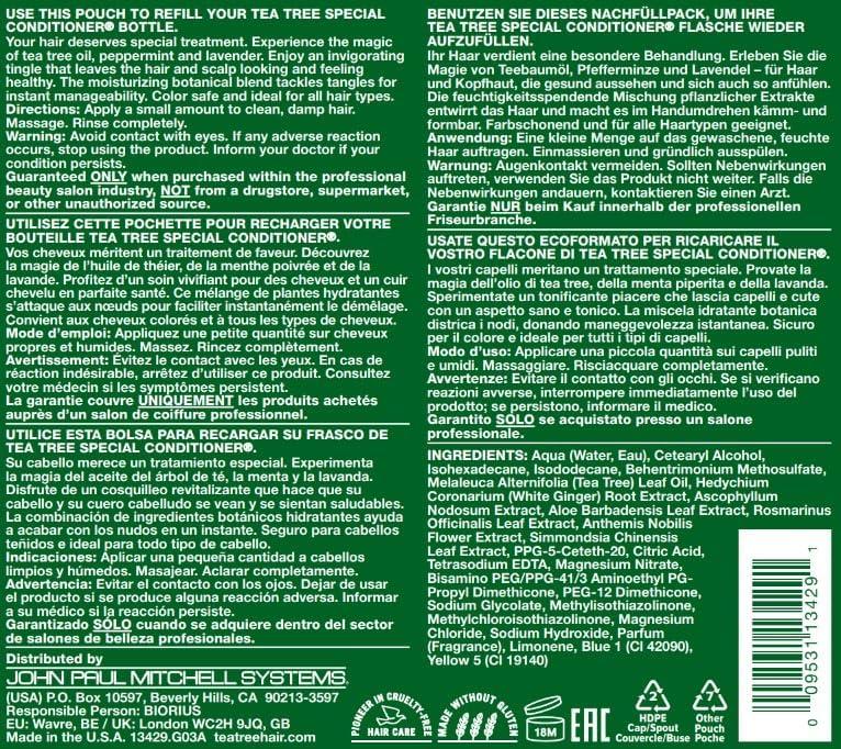image:imageTea Tree Special Conditioner Detangles Smooths Softens For All Hair Types338 Fl Oz Pack of 1 Pouch