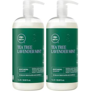 Tea Tree Lavender Mint Moisturizing Shampoo, Hydrates + Soothes, For Coarse + Dry Hair(33.8 Fl Oz (Pack of 2))